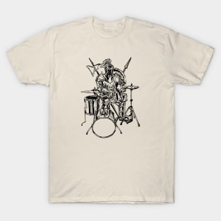 SEEMBO Knight Playing Drums Drummer Musician Drumming Band T-Shirt